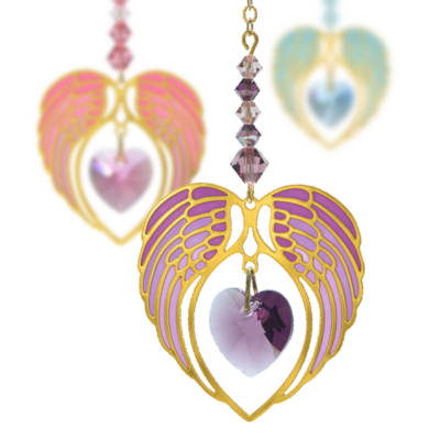 Gold Angel Wing Heart